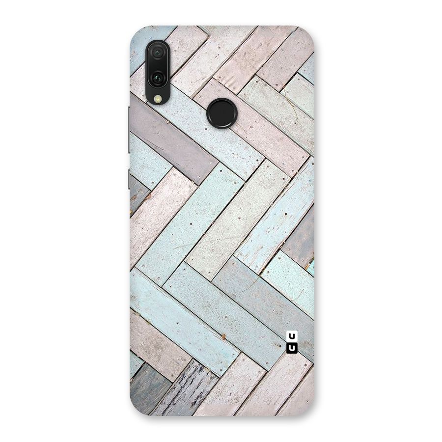 Wooden ZigZag Design Back Case for Huawei Y9 (2019)