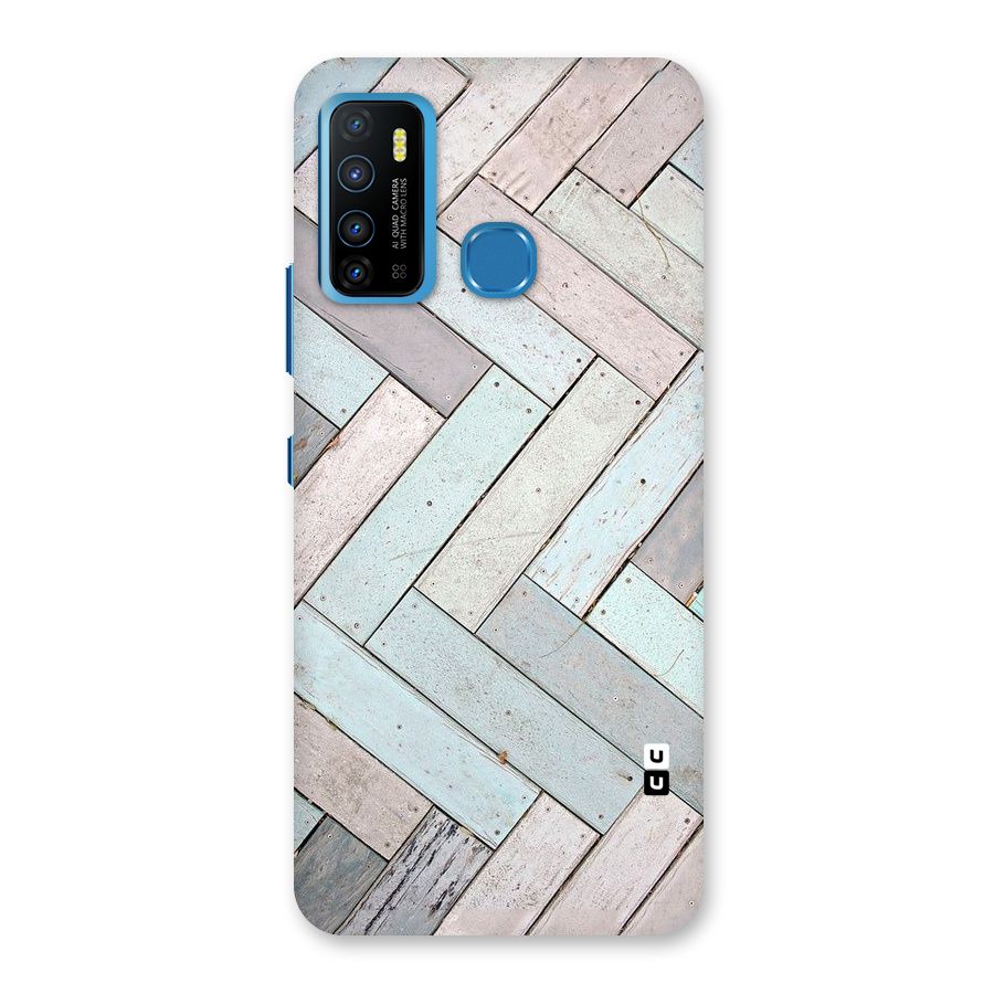 Wooden ZigZag Design Back Case for Infinix Hot 9