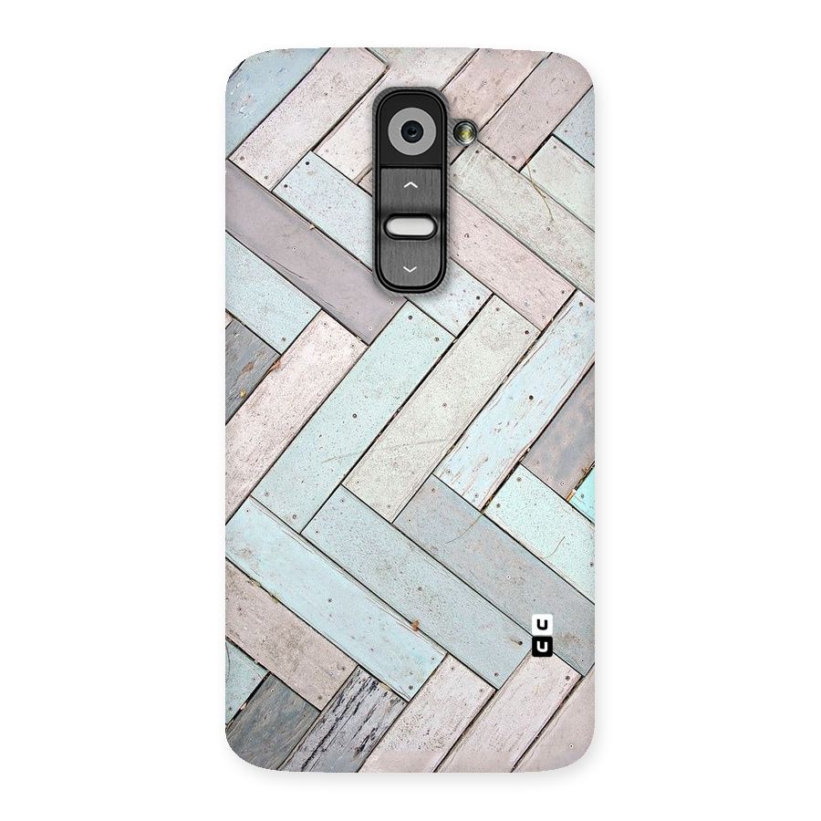 Wooden ZigZag Design Back Case for LG G2