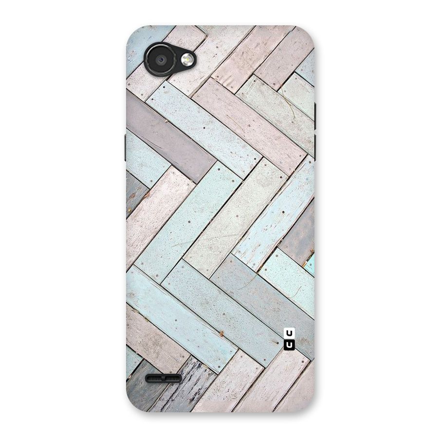 Wooden ZigZag Design Back Case for LG Q6