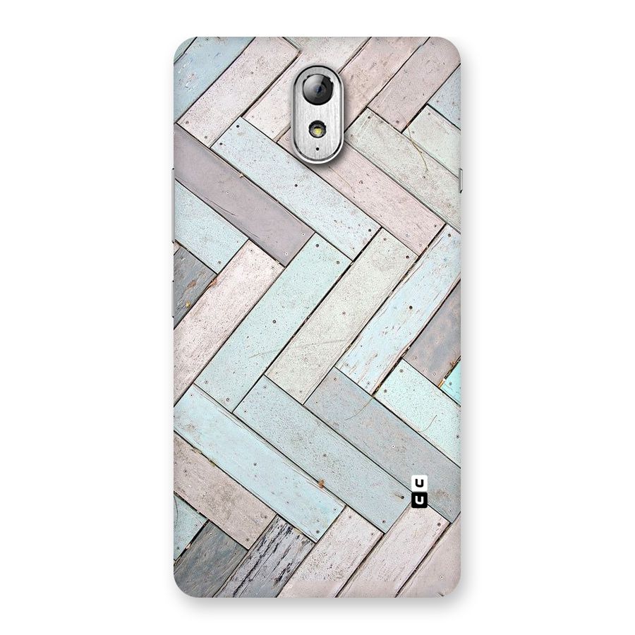 Wooden ZigZag Design Back Case for Lenovo Vibe P1M