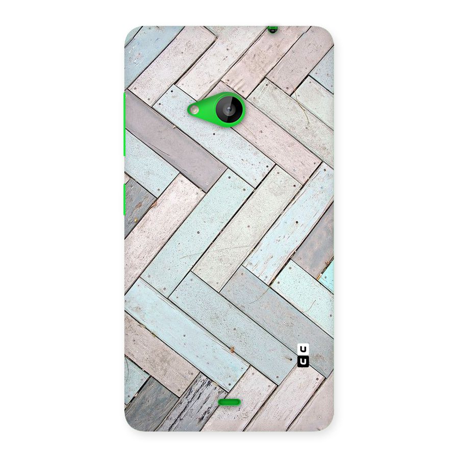 Wooden ZigZag Design Back Case for Lumia 535