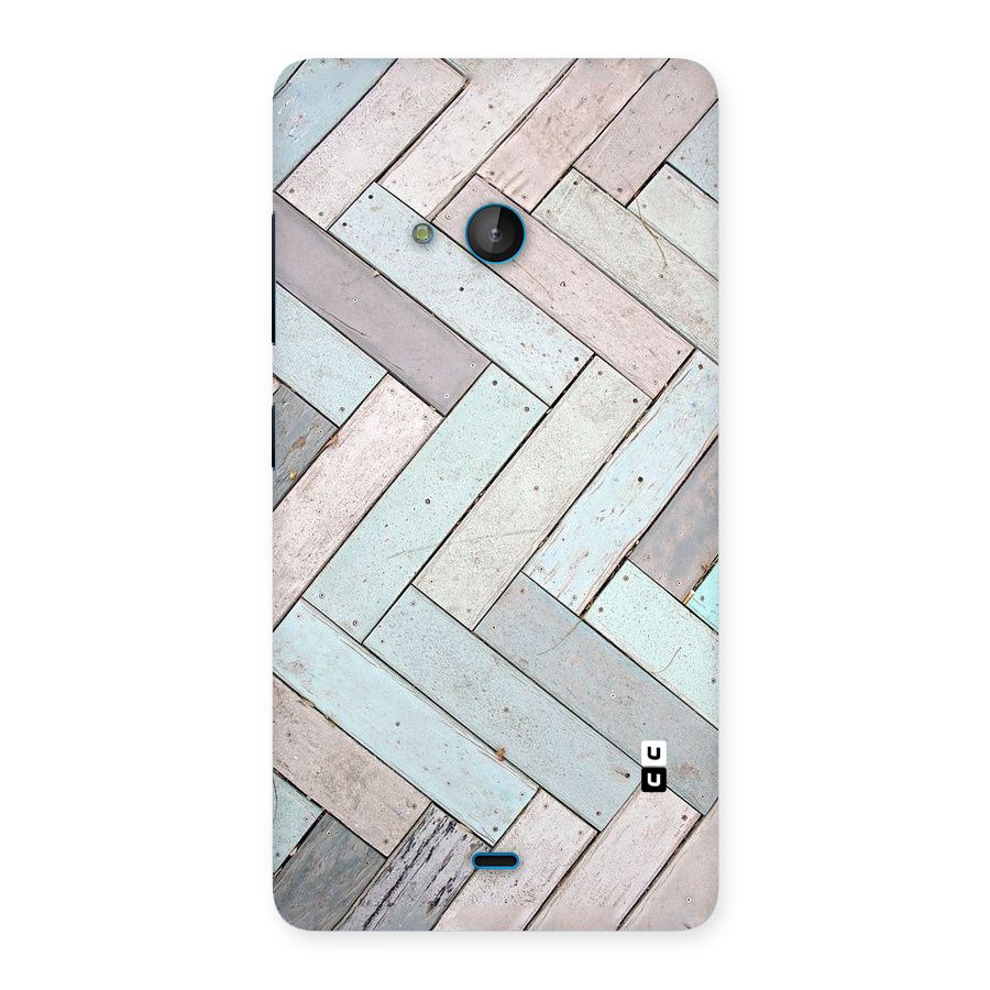 Wooden ZigZag Design Back Case for Lumia 540