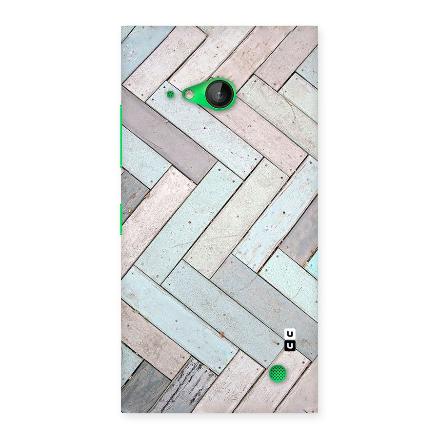 Wooden ZigZag Design Back Case for Lumia 730
