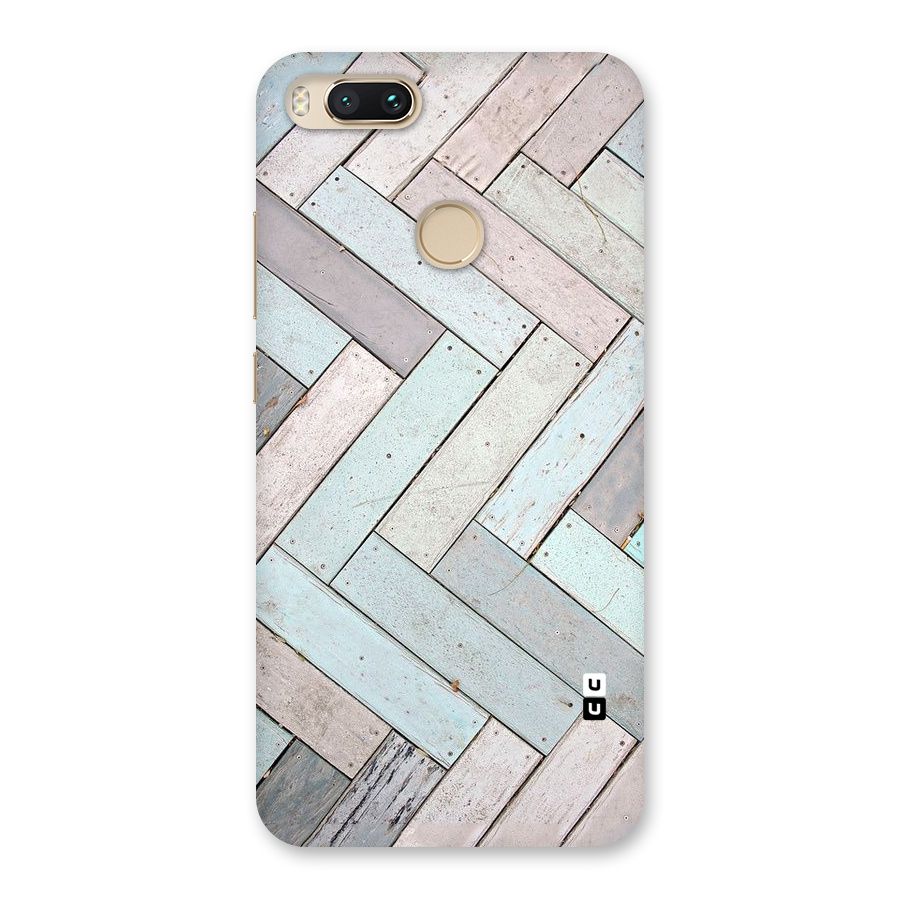 Wooden ZigZag Design Back Case for Mi A1