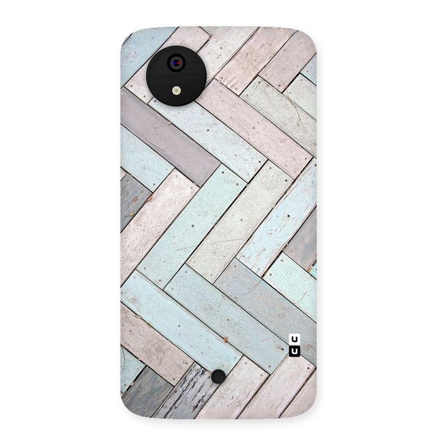 Wooden ZigZag Design Back Case for Micromax Canvas A1