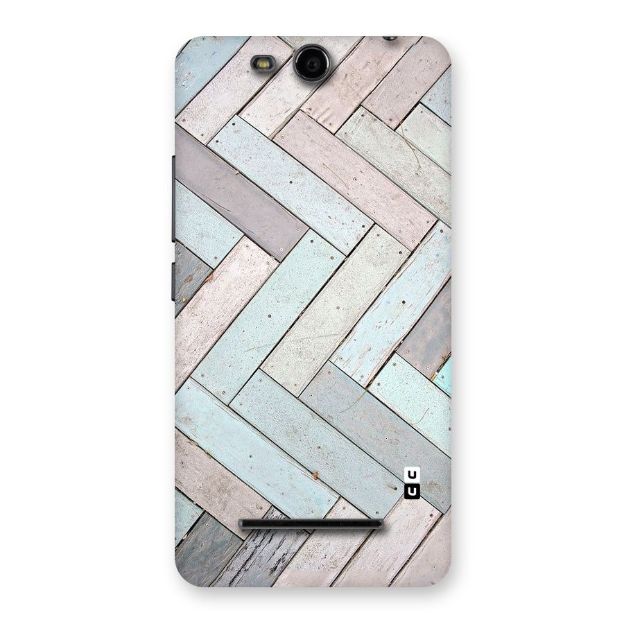 Wooden ZigZag Design Back Case for Micromax Canvas Juice 3 Q392