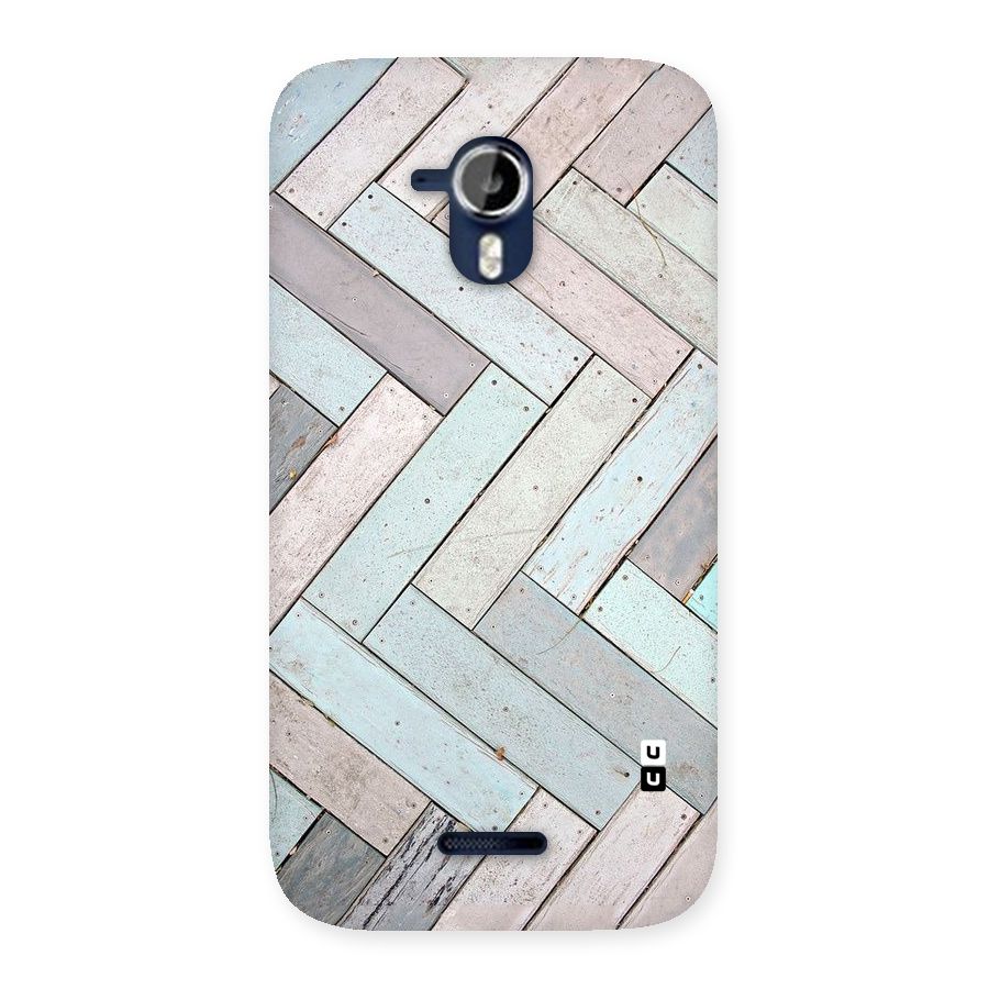 Wooden ZigZag Design Back Case for Micromax Canvas Magnus A117