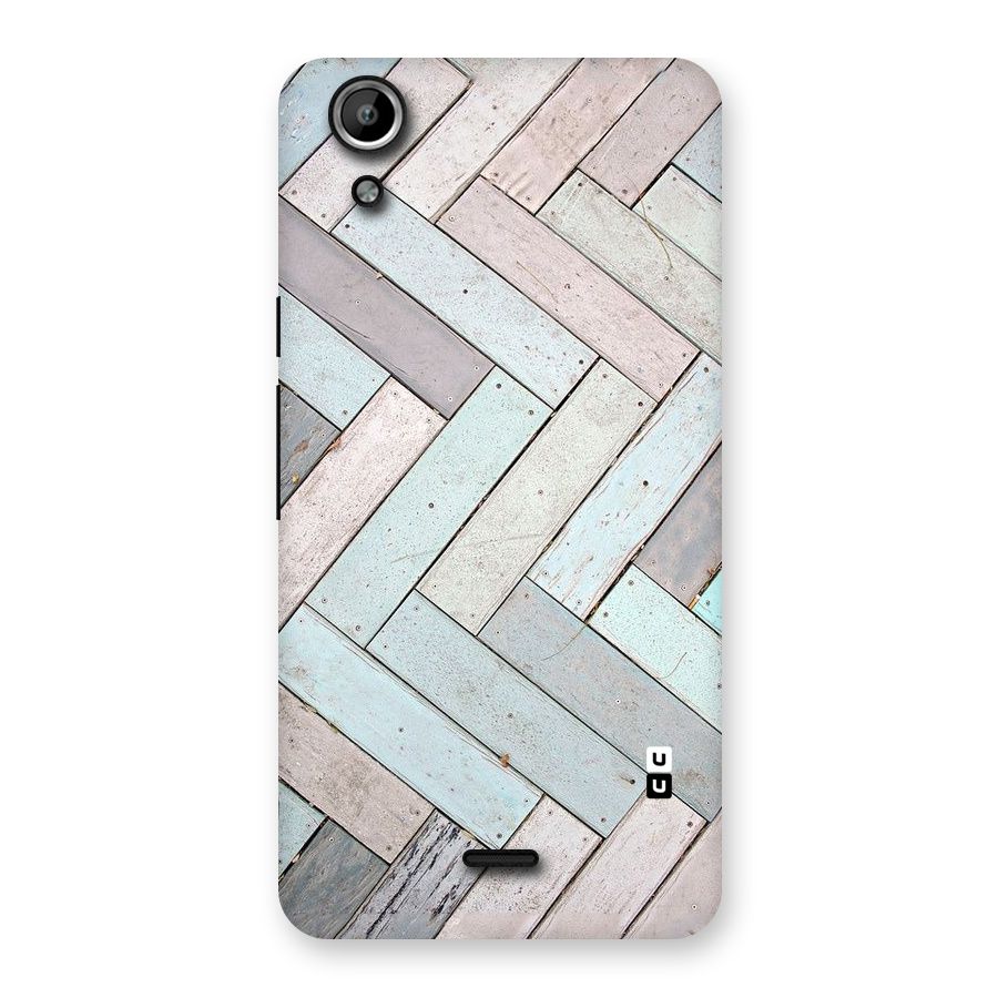 Wooden ZigZag Design Back Case for Micromax Canvas Selfie Lens Q345