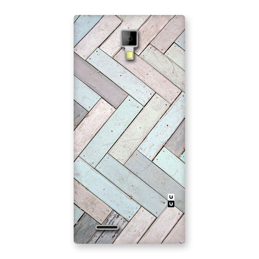 Wooden ZigZag Design Back Case for Micromax Canvas Xpress A99