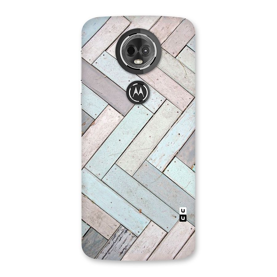 Wooden ZigZag Design Back Case for Moto E5 Plus
