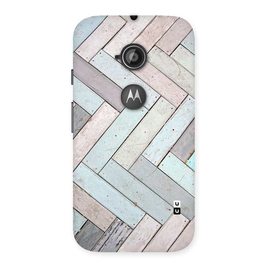 Wooden ZigZag Design Back Case for Moto E 2nd Gen