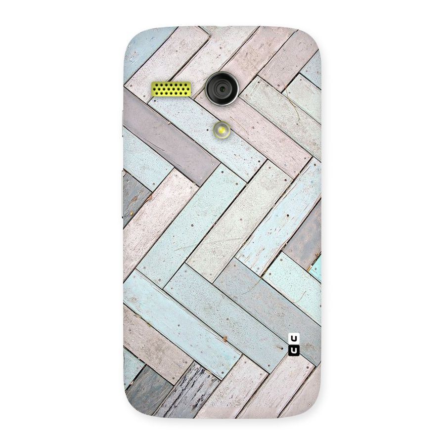 Wooden ZigZag Design Back Case for Moto G