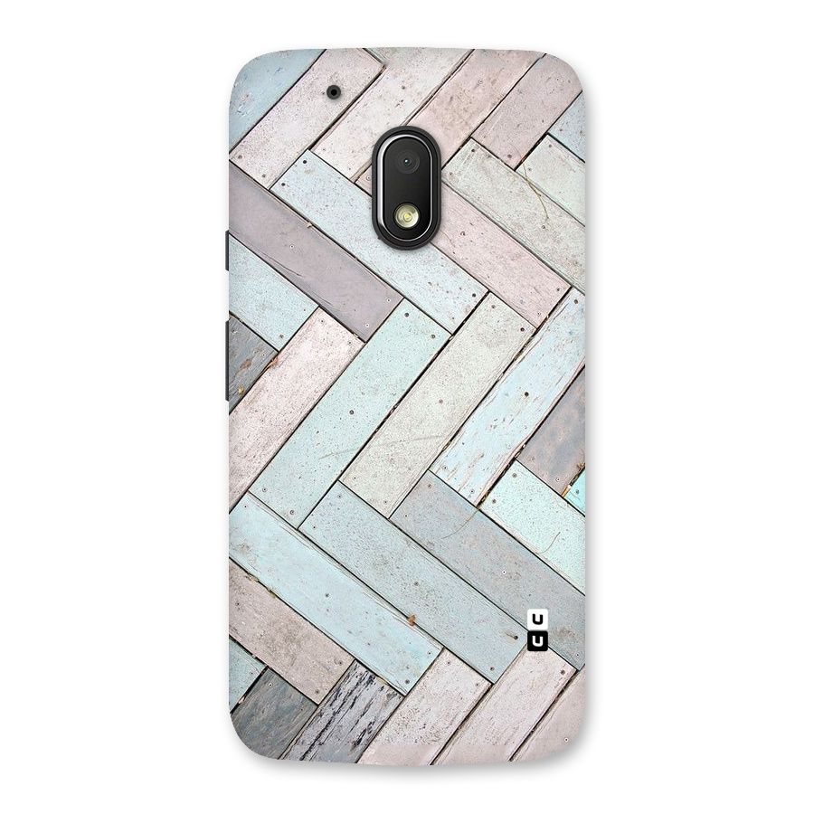Wooden ZigZag Design Back Case for Moto G4 Play