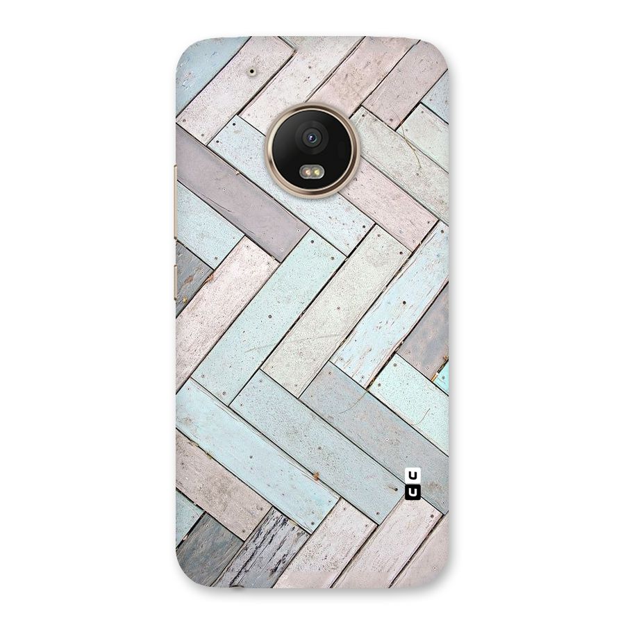 Wooden ZigZag Design Back Case for Moto G5 Plus