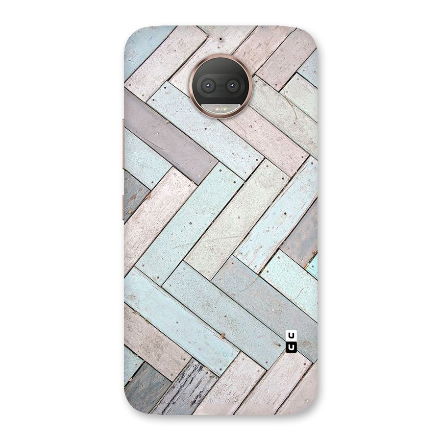 Wooden ZigZag Design Back Case for Moto G5s Plus