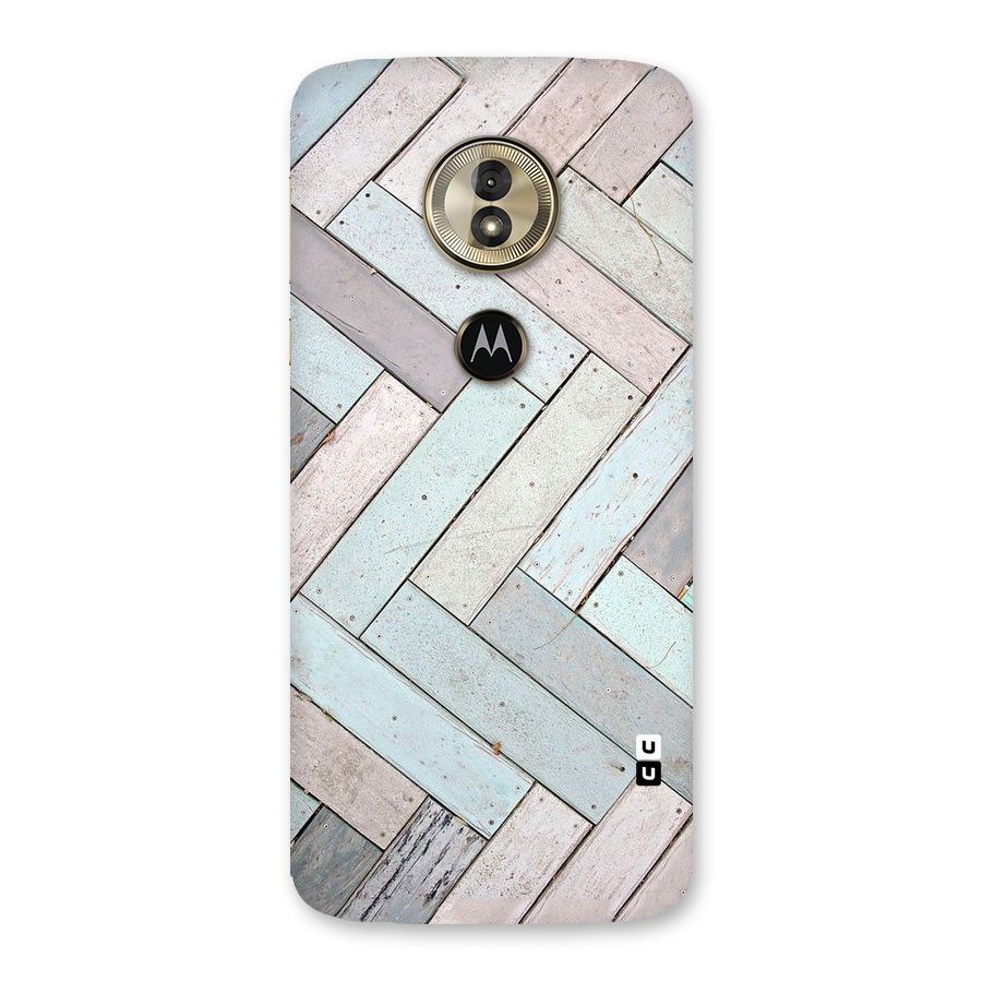 Wooden ZigZag Design Back Case for Moto G6 Play