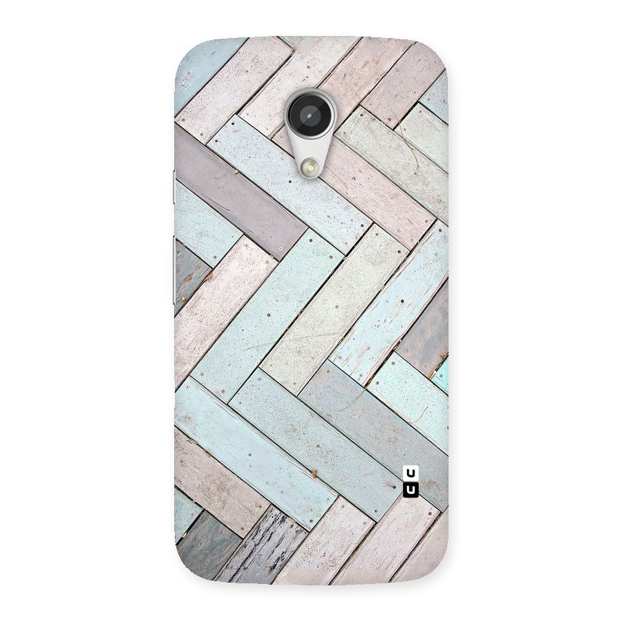 Wooden ZigZag Design Back Case for Moto G 2nd Gen