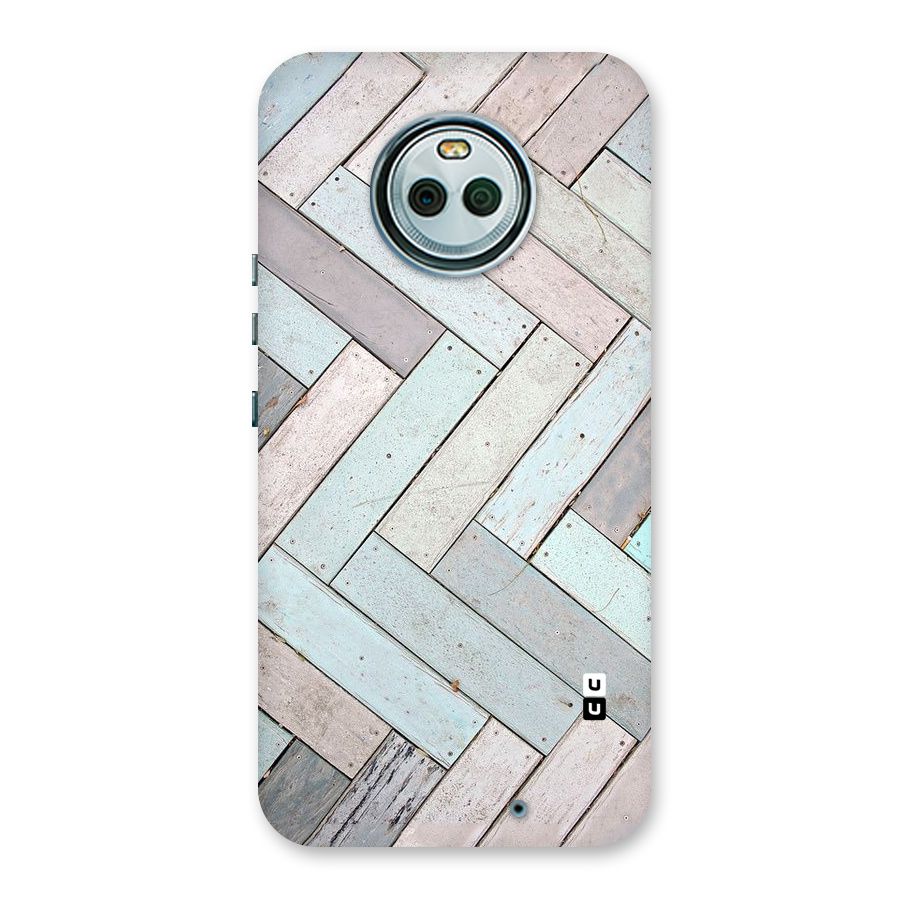 Wooden ZigZag Design Back Case for Moto X4