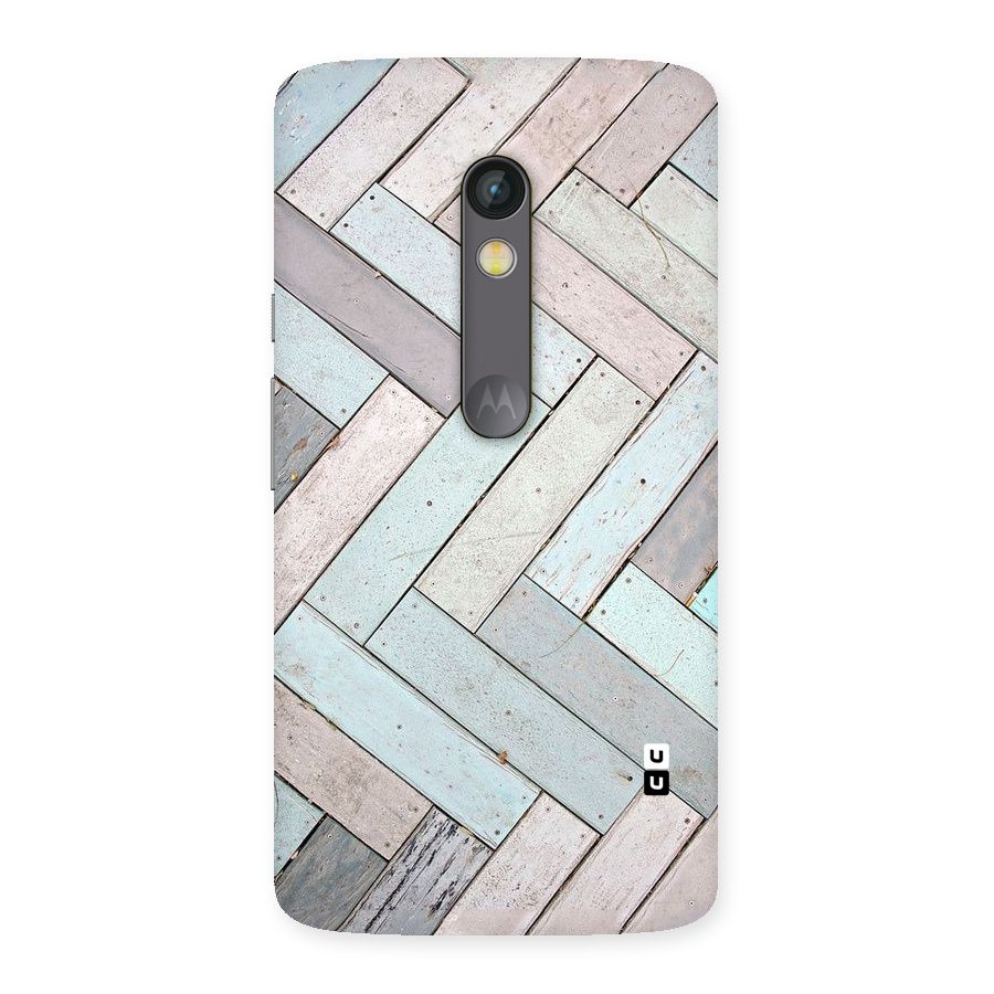 Wooden ZigZag Design Back Case for Moto X Play