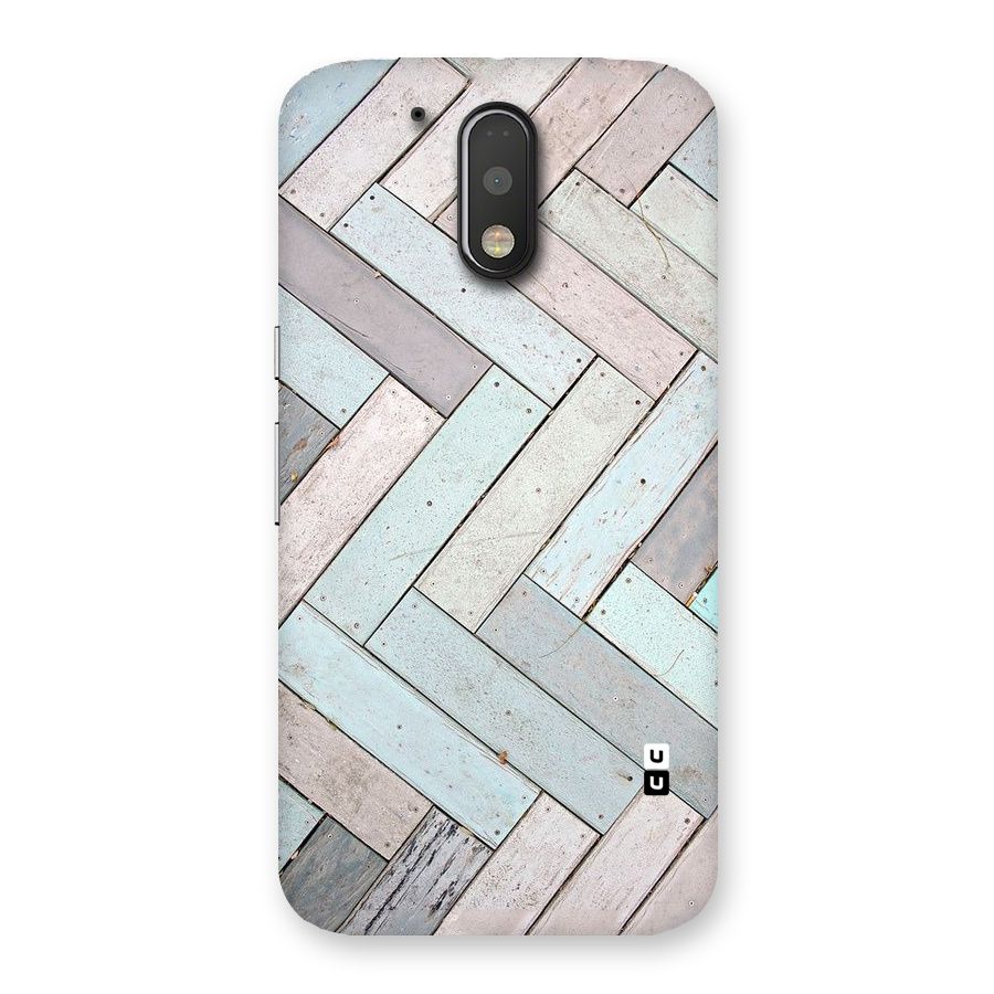 Wooden ZigZag Design Back Case for Motorola Moto G4