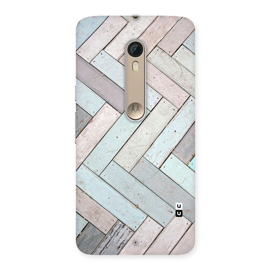 Wooden ZigZag Design Back Case for Motorola Moto X Style