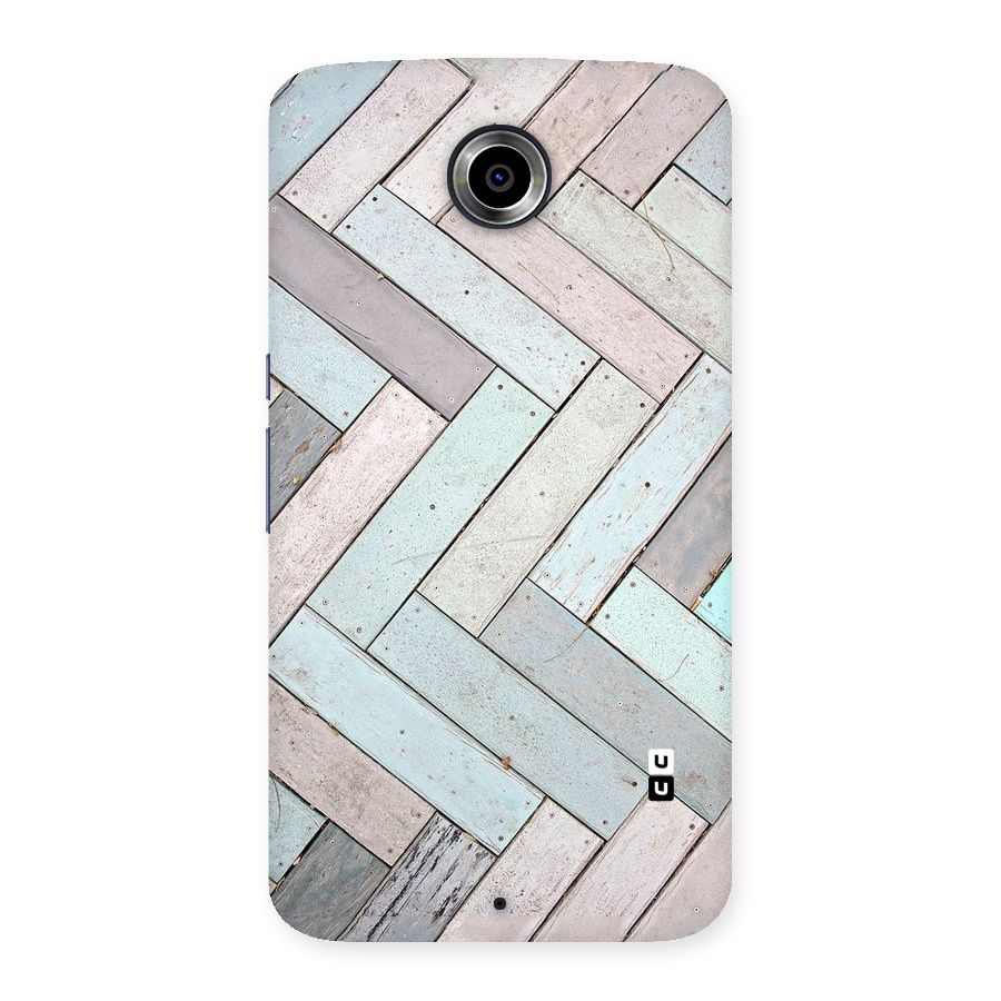 Wooden ZigZag Design Back Case for Nexsus 6