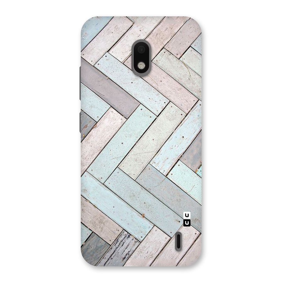 Wooden ZigZag Design Back Case for Nokia 2.2
