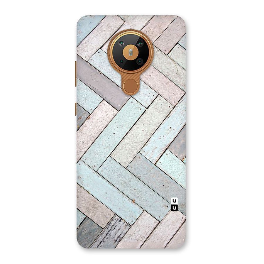 Wooden ZigZag Design Back Case for Nokia 5.3
