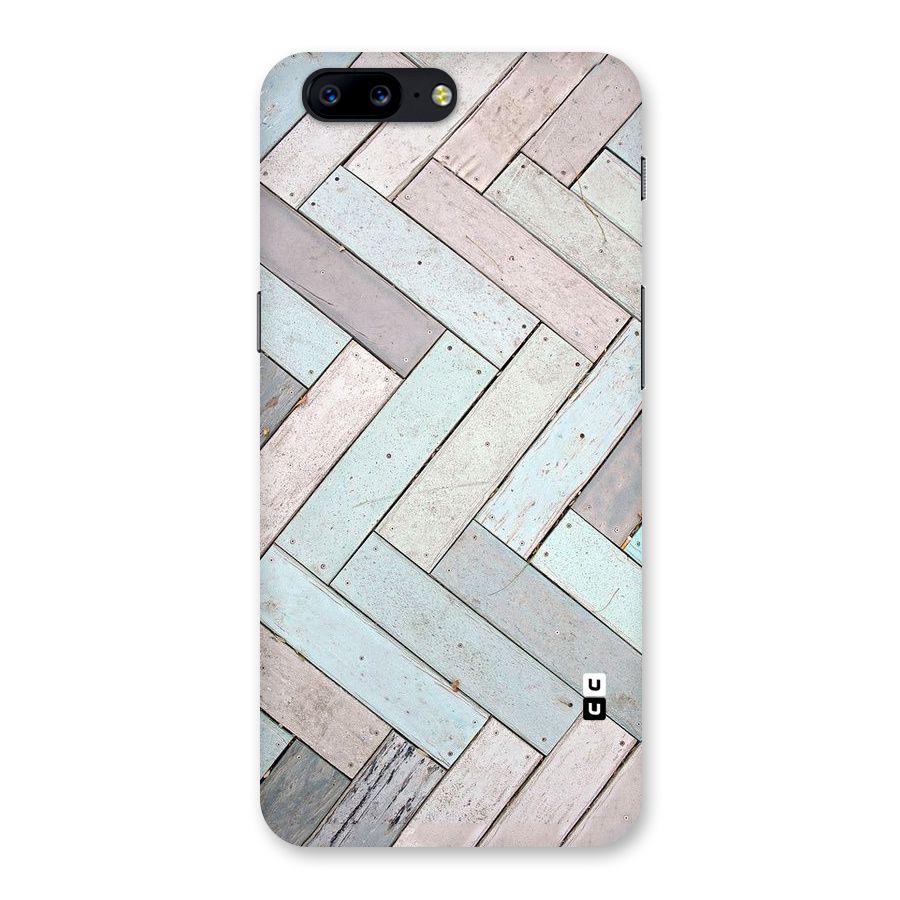 Wooden ZigZag Design Back Case for OnePlus 5