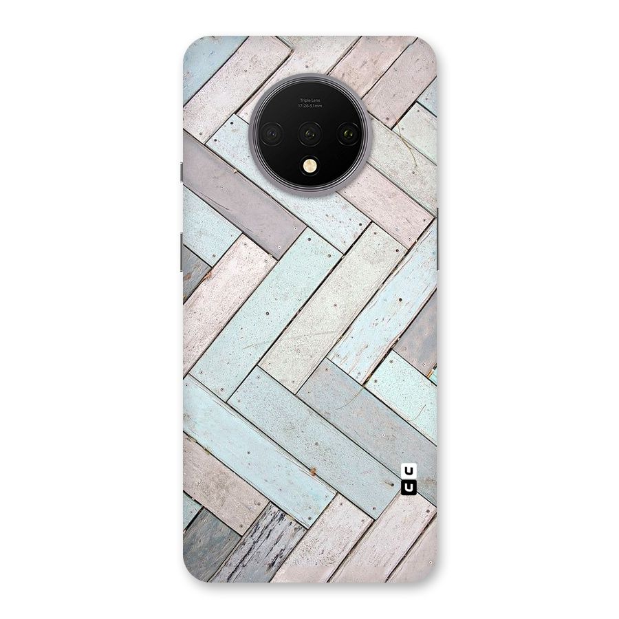 Wooden ZigZag Design Back Case for OnePlus 7T