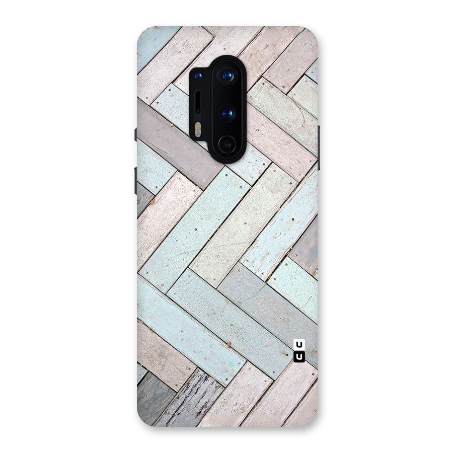 Wooden ZigZag Design Back Case for OnePlus 8 Pro