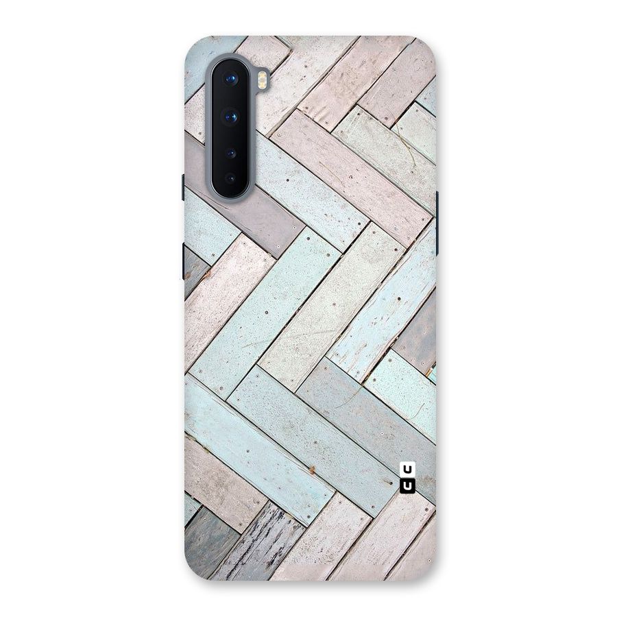 Wooden ZigZag Design Back Case for OnePlus Nord