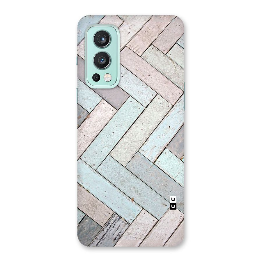Wooden ZigZag Design Back Case for OnePlus Nord 2 5G