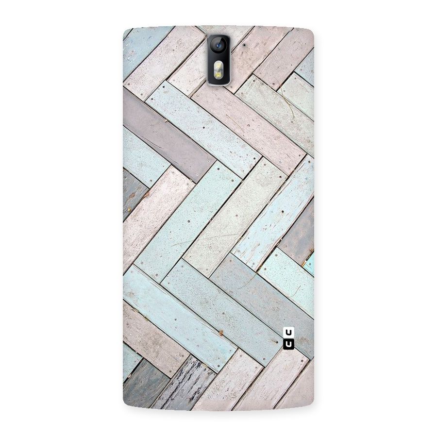 Wooden ZigZag Design Back Case for One Plus One