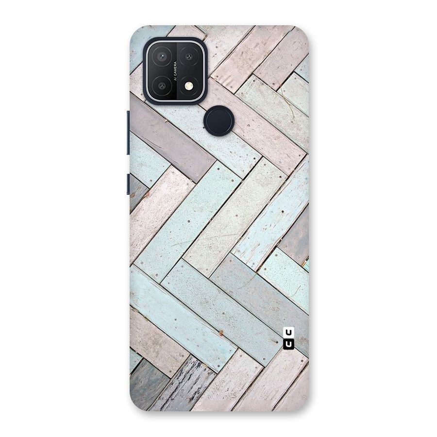 Wooden ZigZag Design Back Case for Oppo A15