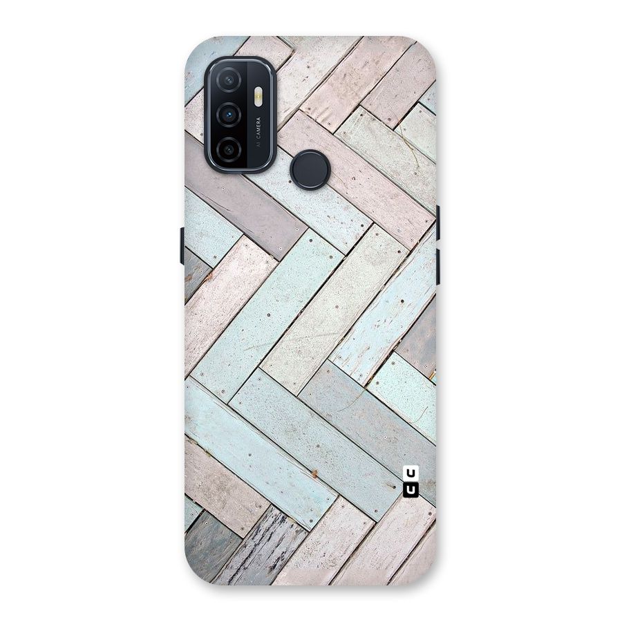 Wooden ZigZag Design Back Case for Oppo A32