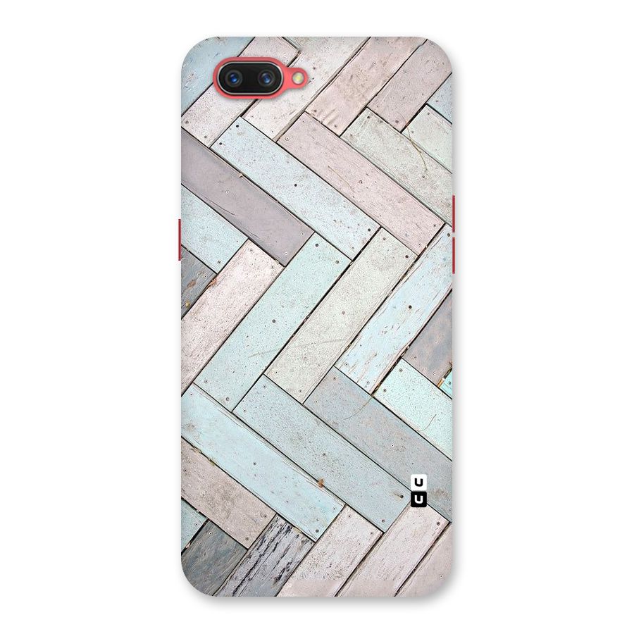 Wooden ZigZag Design Back Case for Oppo A3s