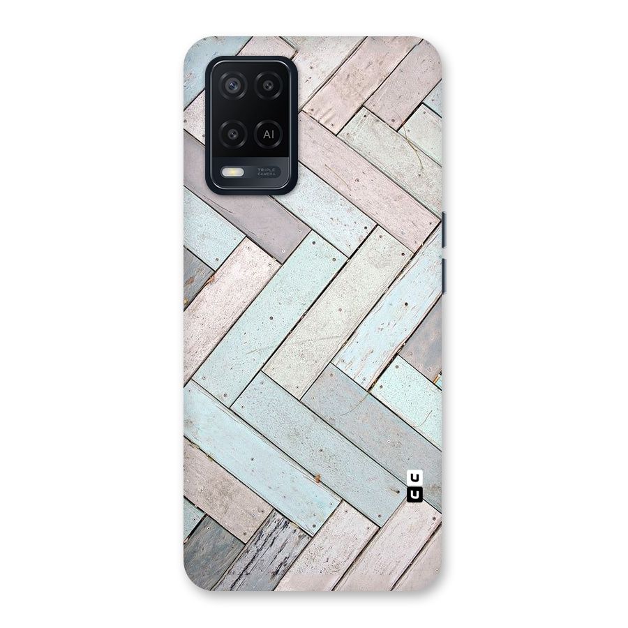 Wooden ZigZag Design Back Case for Oppo A54