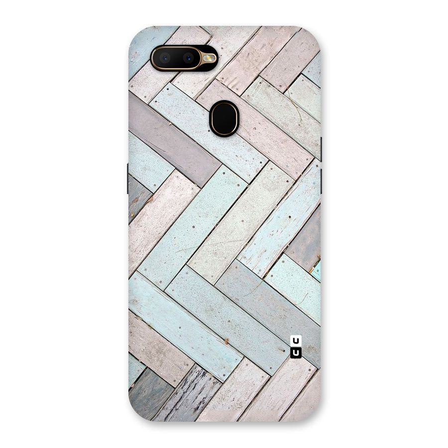 Wooden ZigZag Design Back Case for Oppo A5s