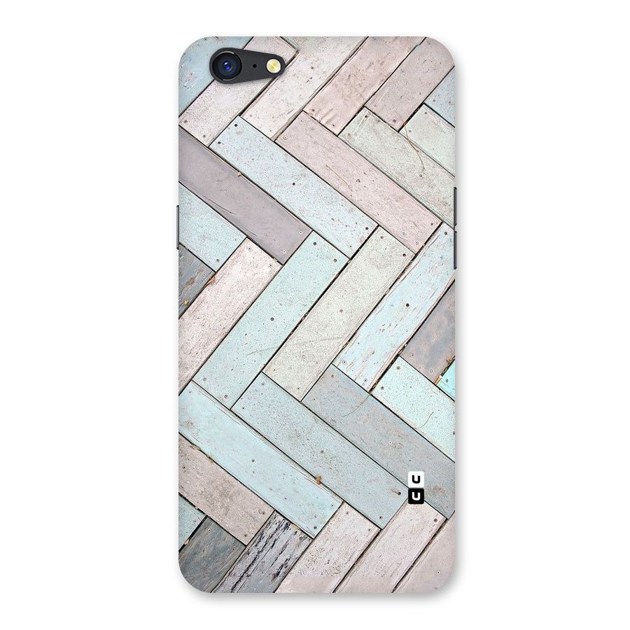 Wooden ZigZag Design Back Case for Oppo A71