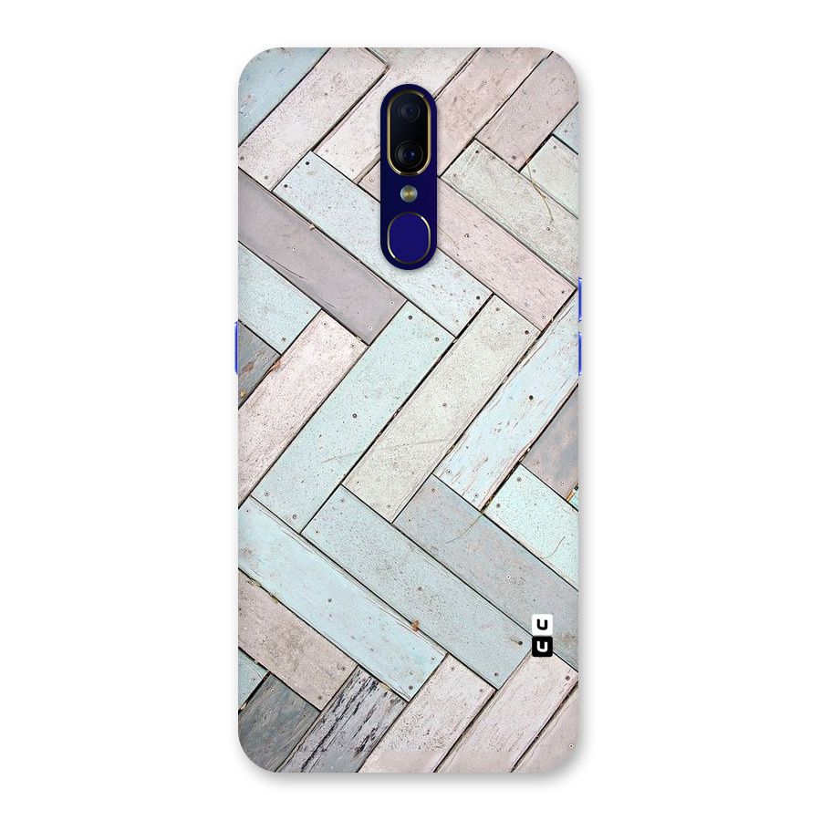 Wooden ZigZag Design Back Case for Oppo F11