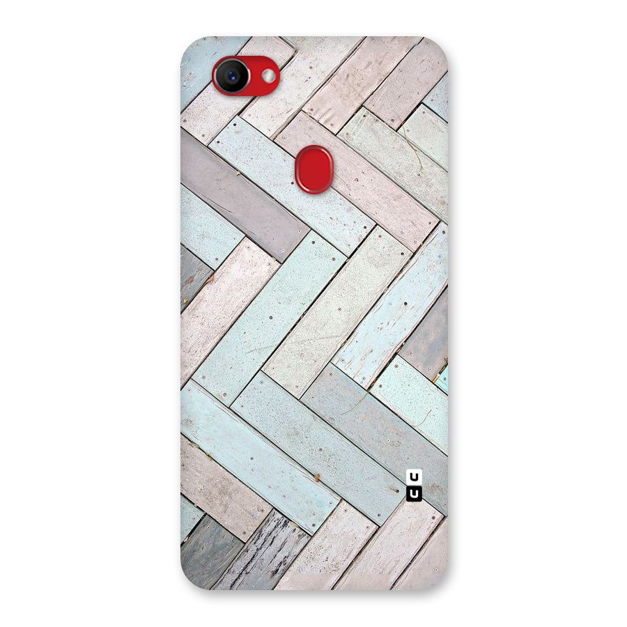 Wooden ZigZag Design Back Case for Oppo F7
