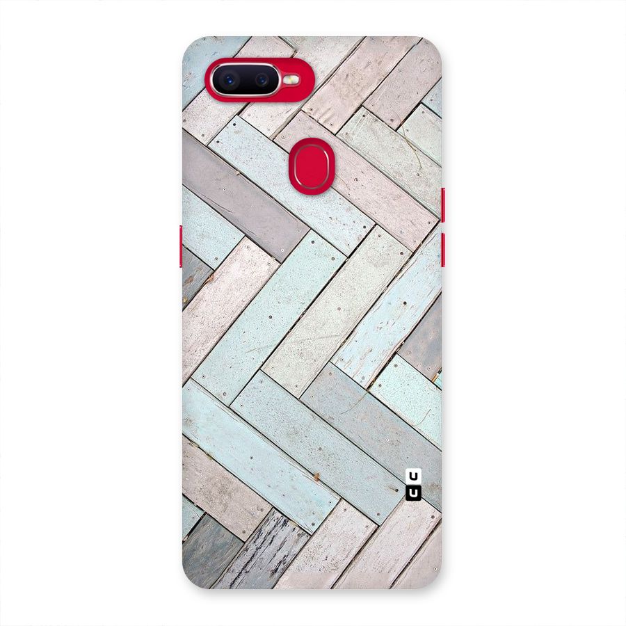 Wooden ZigZag Design Back Case for Oppo F9 Pro