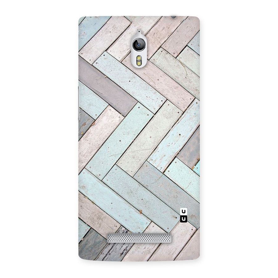Wooden ZigZag Design Back Case for Oppo Find 7