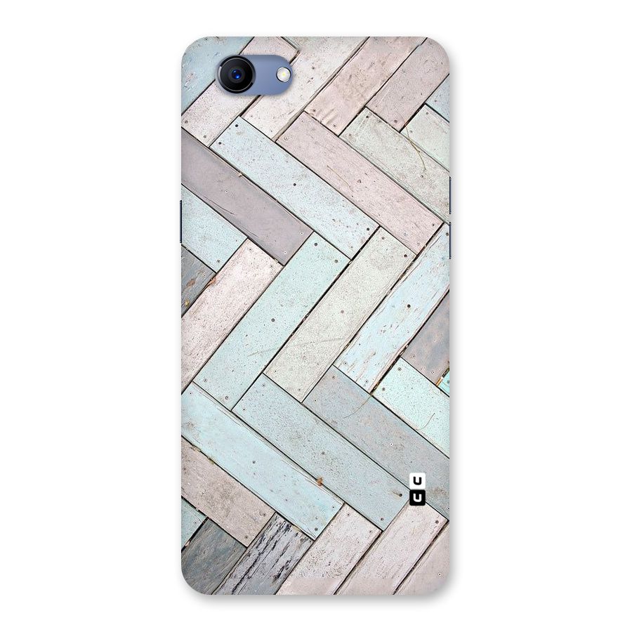 Wooden ZigZag Design Back Case for Oppo Realme 1
