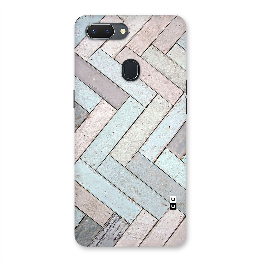 Wooden ZigZag Design Back Case for Oppo Realme 2