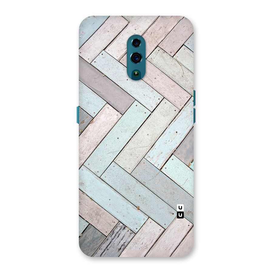 Wooden ZigZag Design Back Case for Oppo Reno