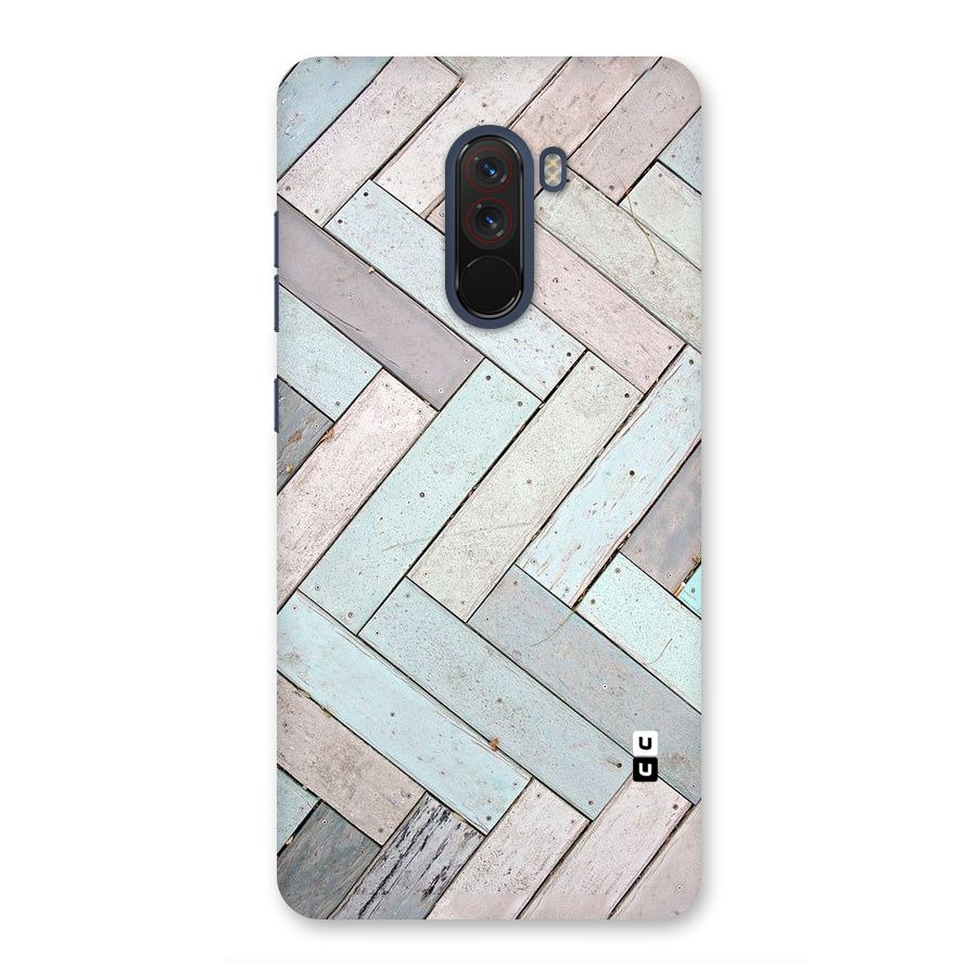 Wooden ZigZag Design Back Case for Poco F1