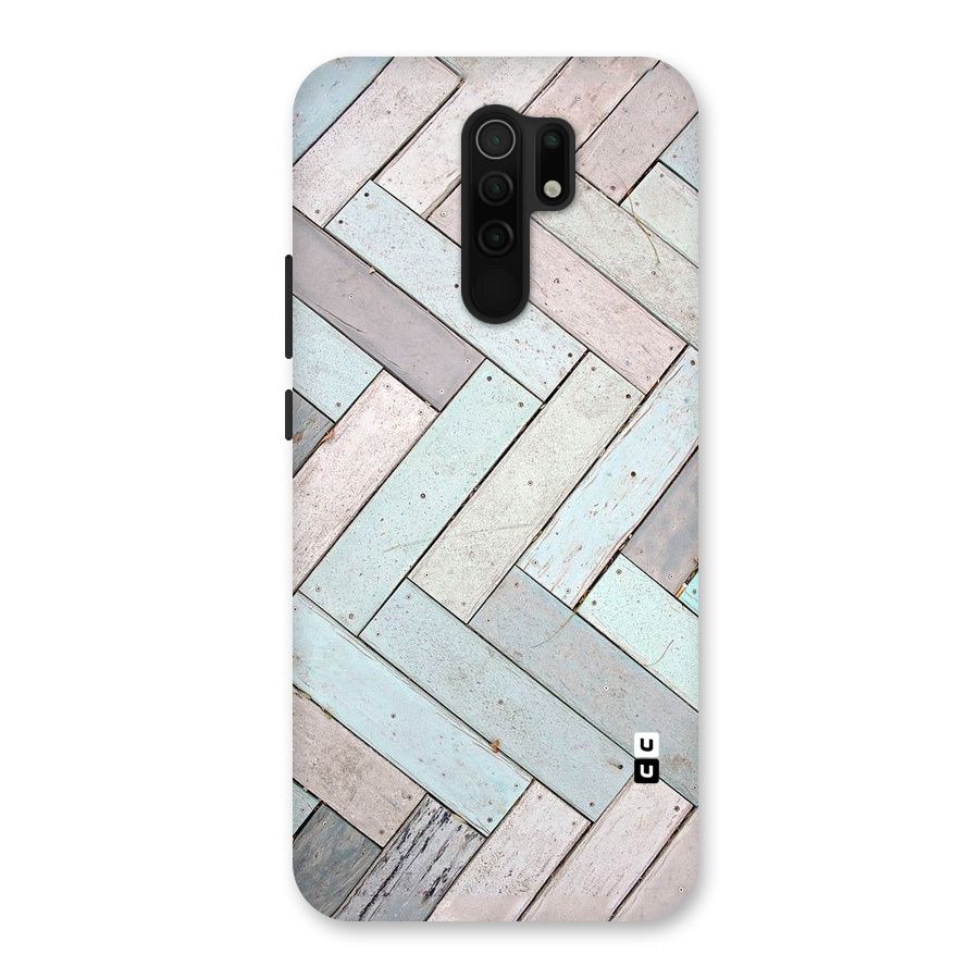 Wooden ZigZag Design Back Case for Poco M2